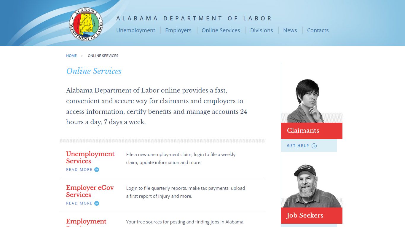 Alabama Department of Labor | Online Services